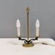Très vieille lampe de table danoise en laiton et métal. Années 1930-1950.
