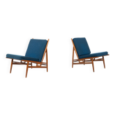 Mid-Century Modern Pair of Armchairs by Isa, Italy, 1960s