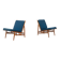 Mid-Century Modern Pair of Armchairs by Isa, Italy, 1960s