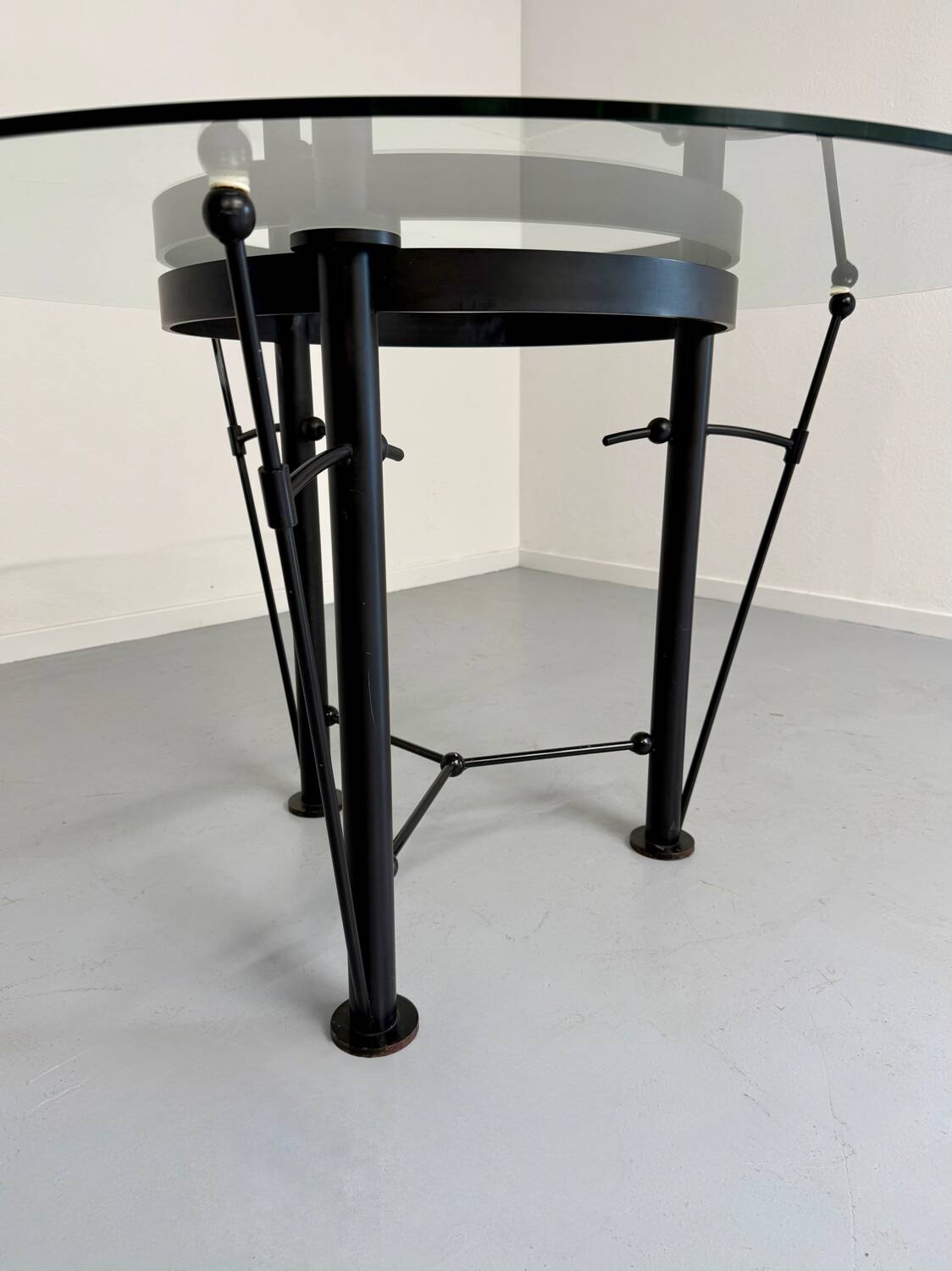 Washington glass table designed by Jean Michel Wilmotte, Ed Academy, 1986