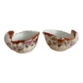 Paire de salerons coquille style Louis XV porcelaine du XIXeme