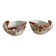 Pair of salerons shell Louis XV style porcelain of the nineteenth