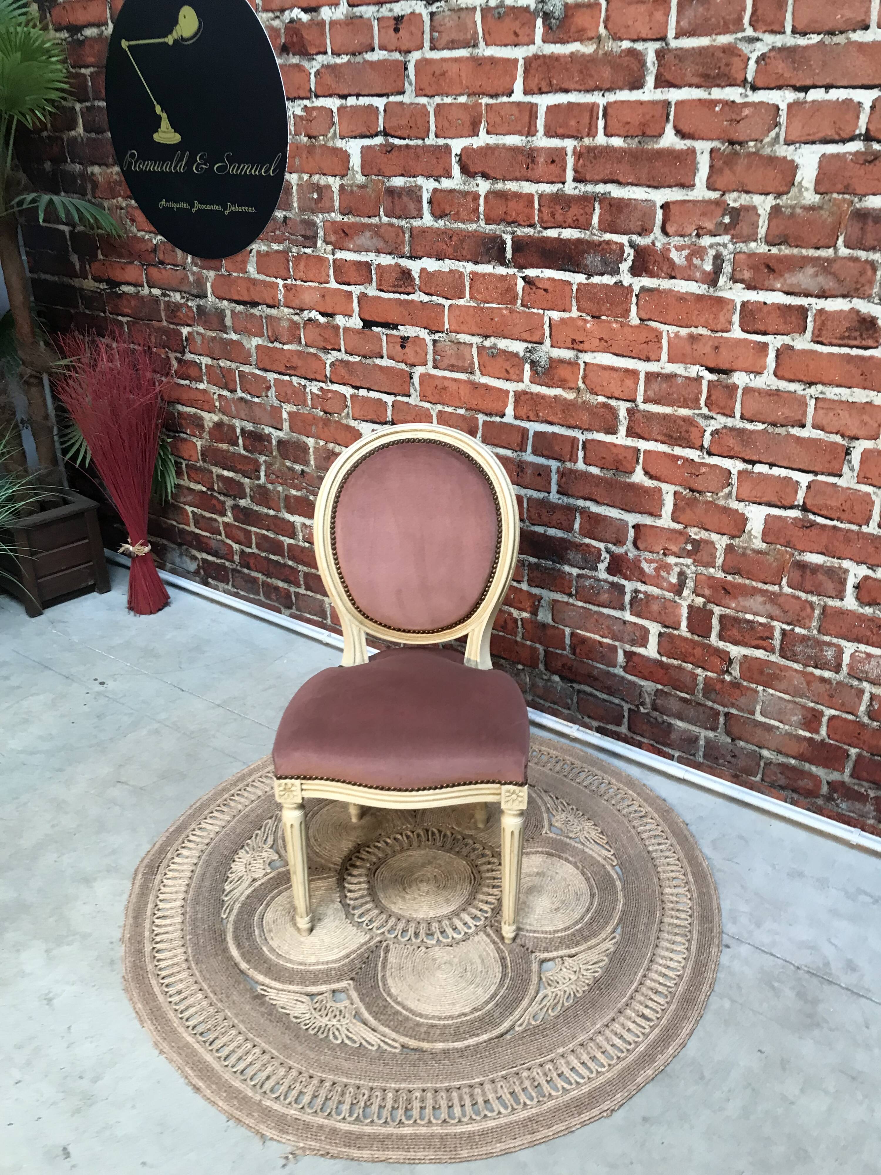 Pink medallion armchair