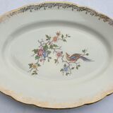 Vintage oval bird bird adorned Opalor dish