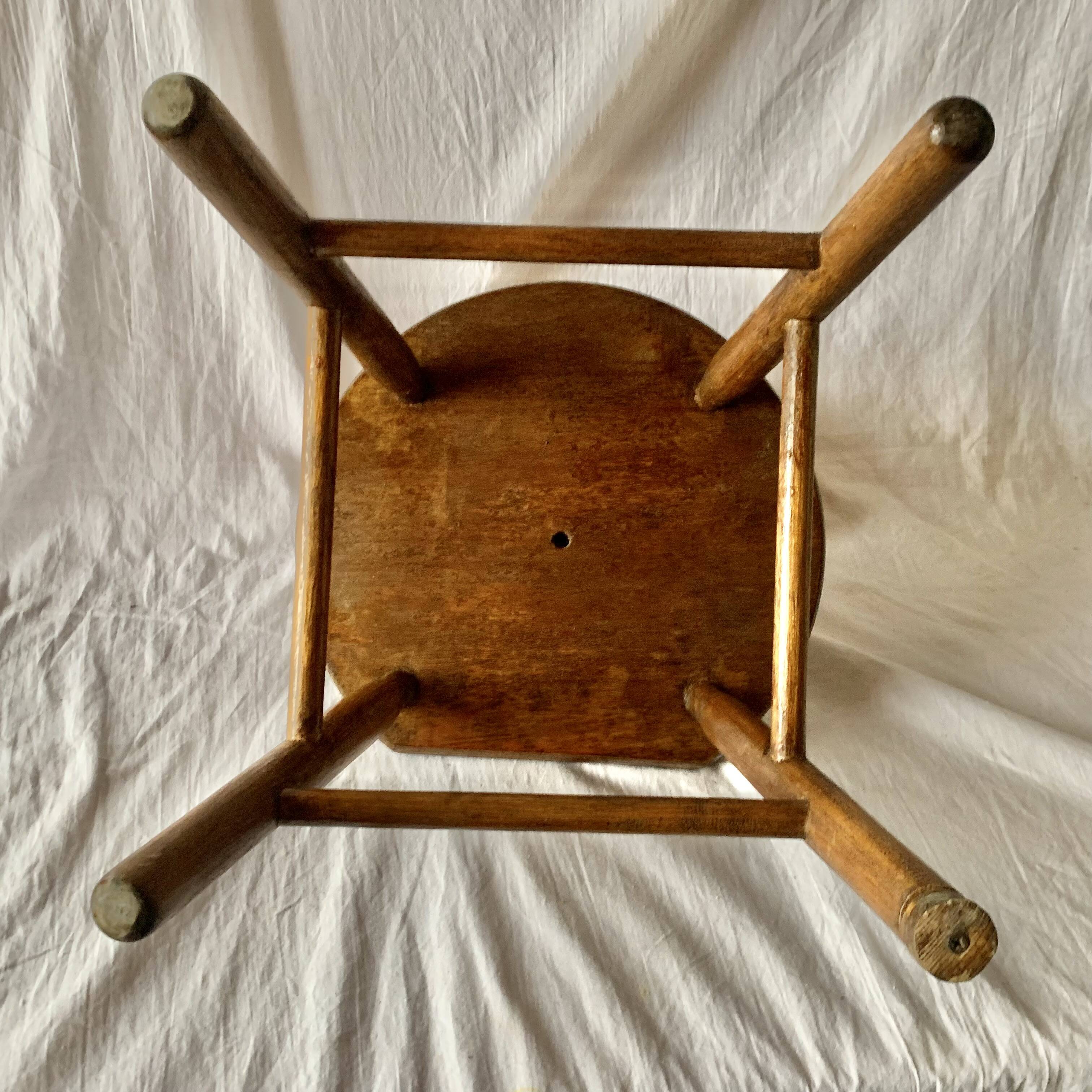 Old solid wood children's chair