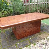 Elm burl cocktail coffee table