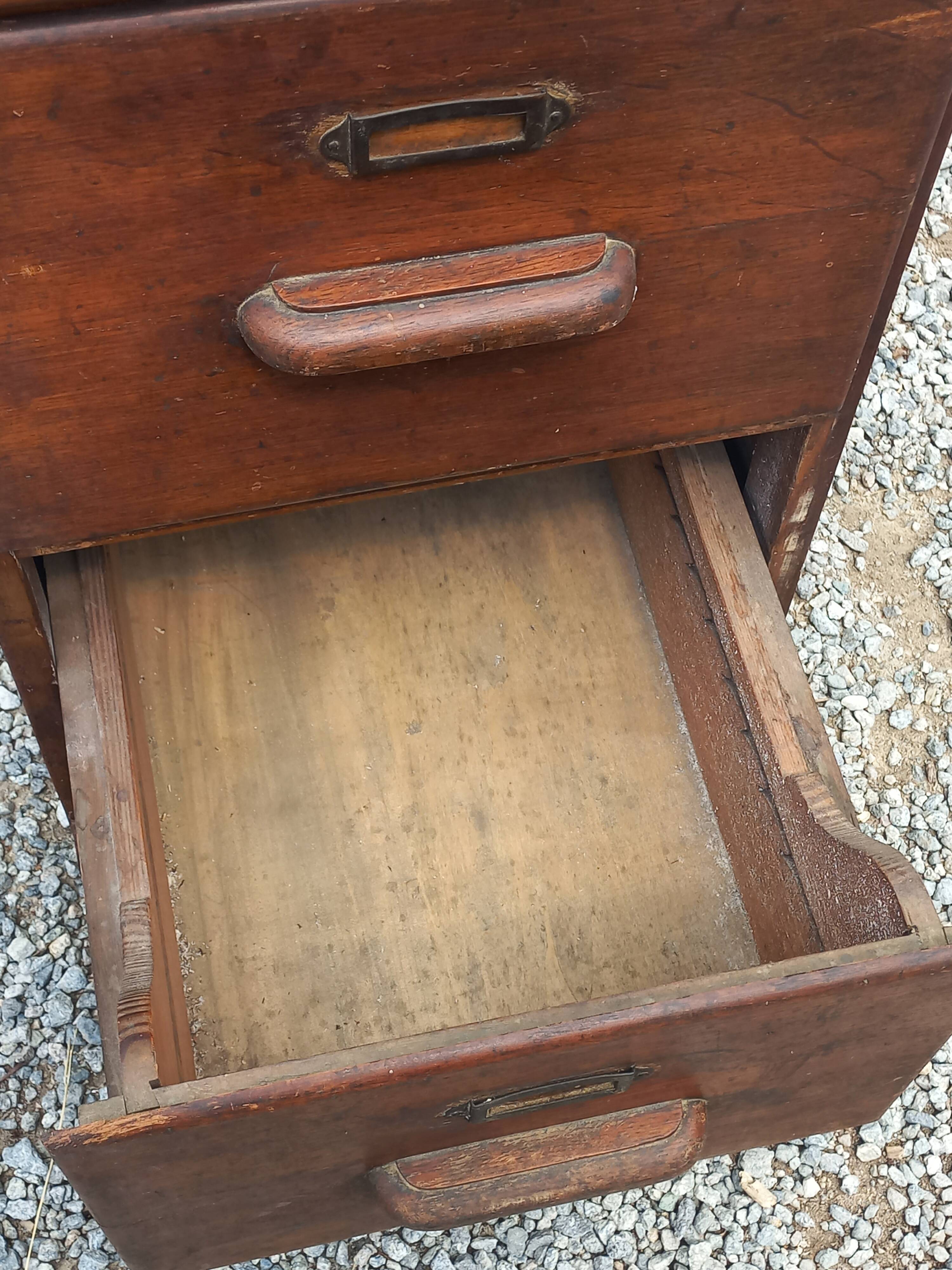 Oak craft cabinet with 5 drawers from the 1930s/1950s
