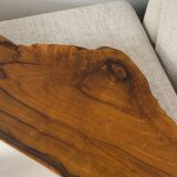 Vintage olive wood mirror in free form
