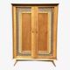 Armoire parisienne bois et rotin
