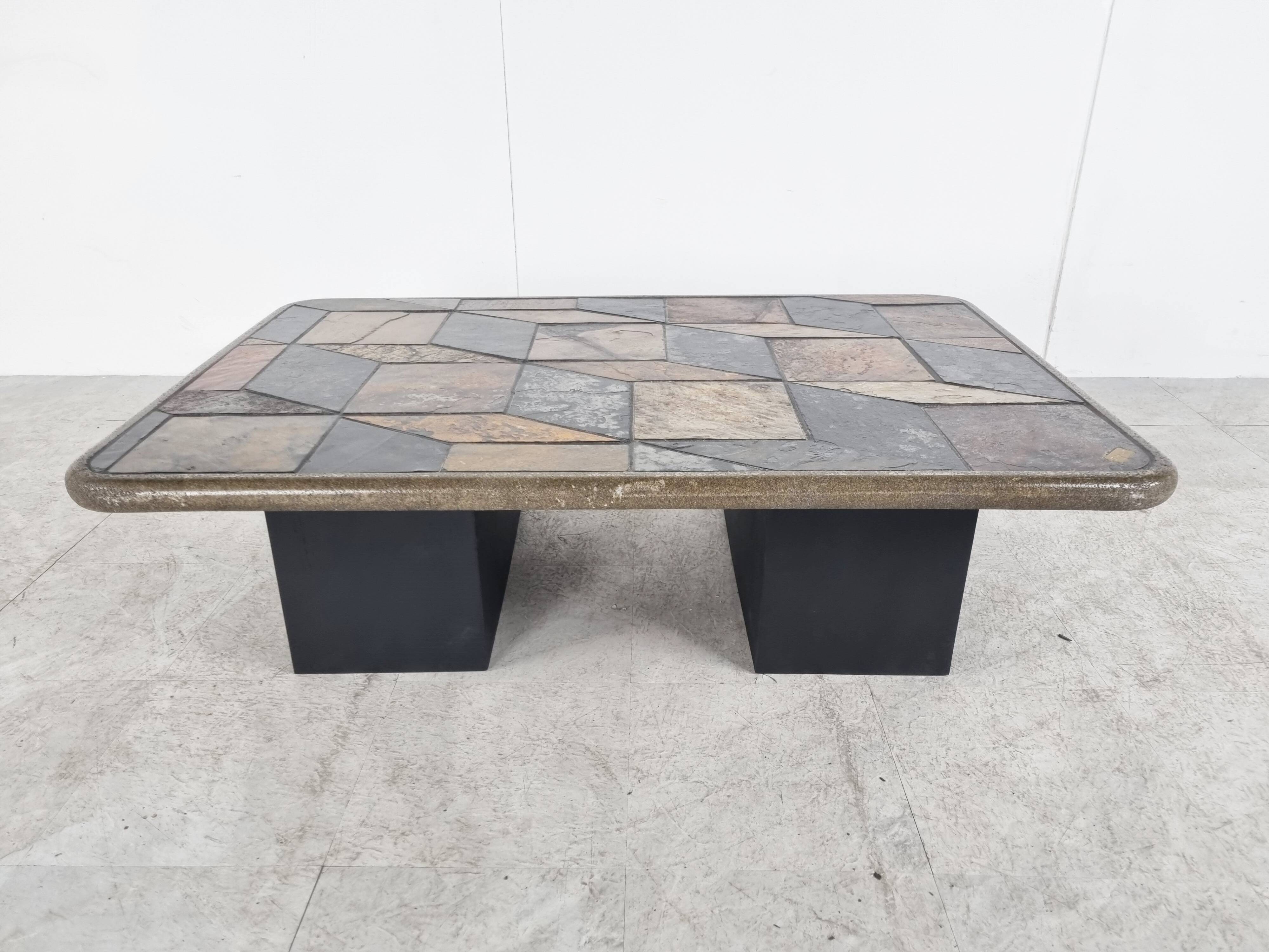 Vintage brutalist coffee table, 1970s