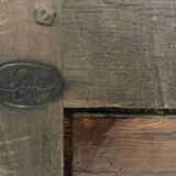 Louis XVI chest of drawers in wood veneer marquetry, 20th century