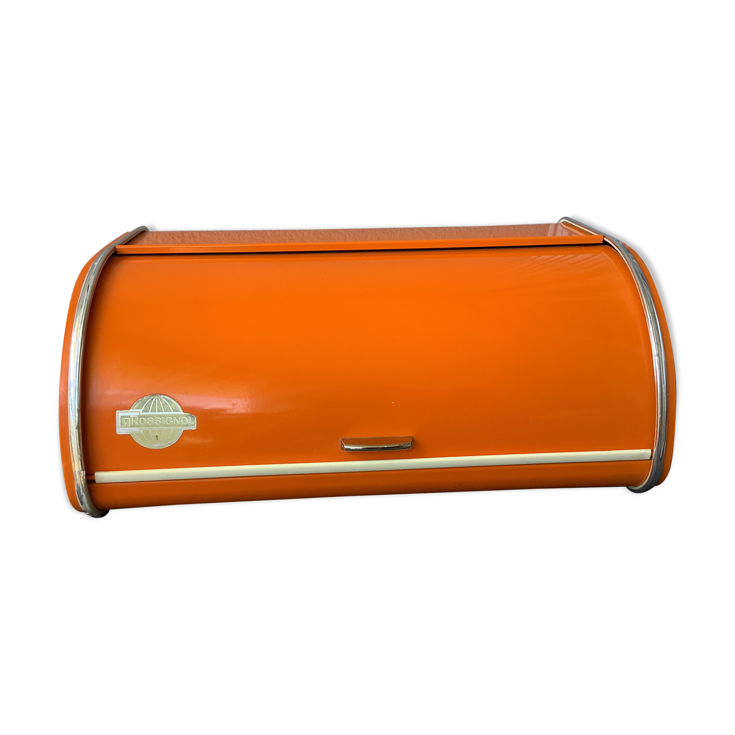 Rossignol seventies orange bread box - space age | Selency