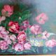 Tableau art deco bouquet de roese