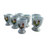 Coquetiers with rooster pattern