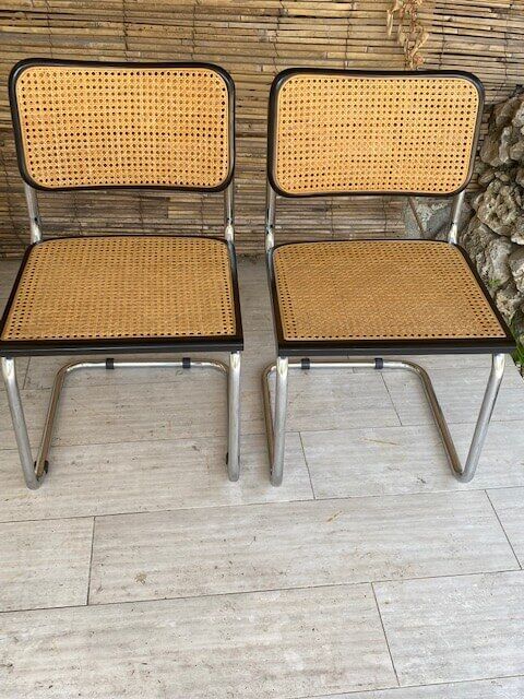 Cesca chairs by Marcel Breuer