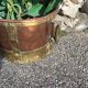 Old copper and brass pot cover 20th century