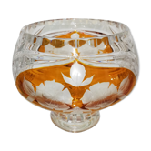 Cut and chiseled Bohemian crystal cup