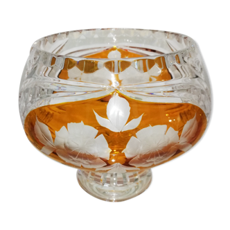 Cut and chiseled Bohemian crystal cup