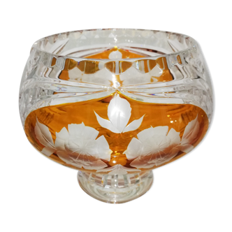 Coupe en cristal de Bohême taillé et ciselé