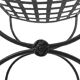 Pair of curule stools - Wrought iron - Vintage 20th century Excellent condition