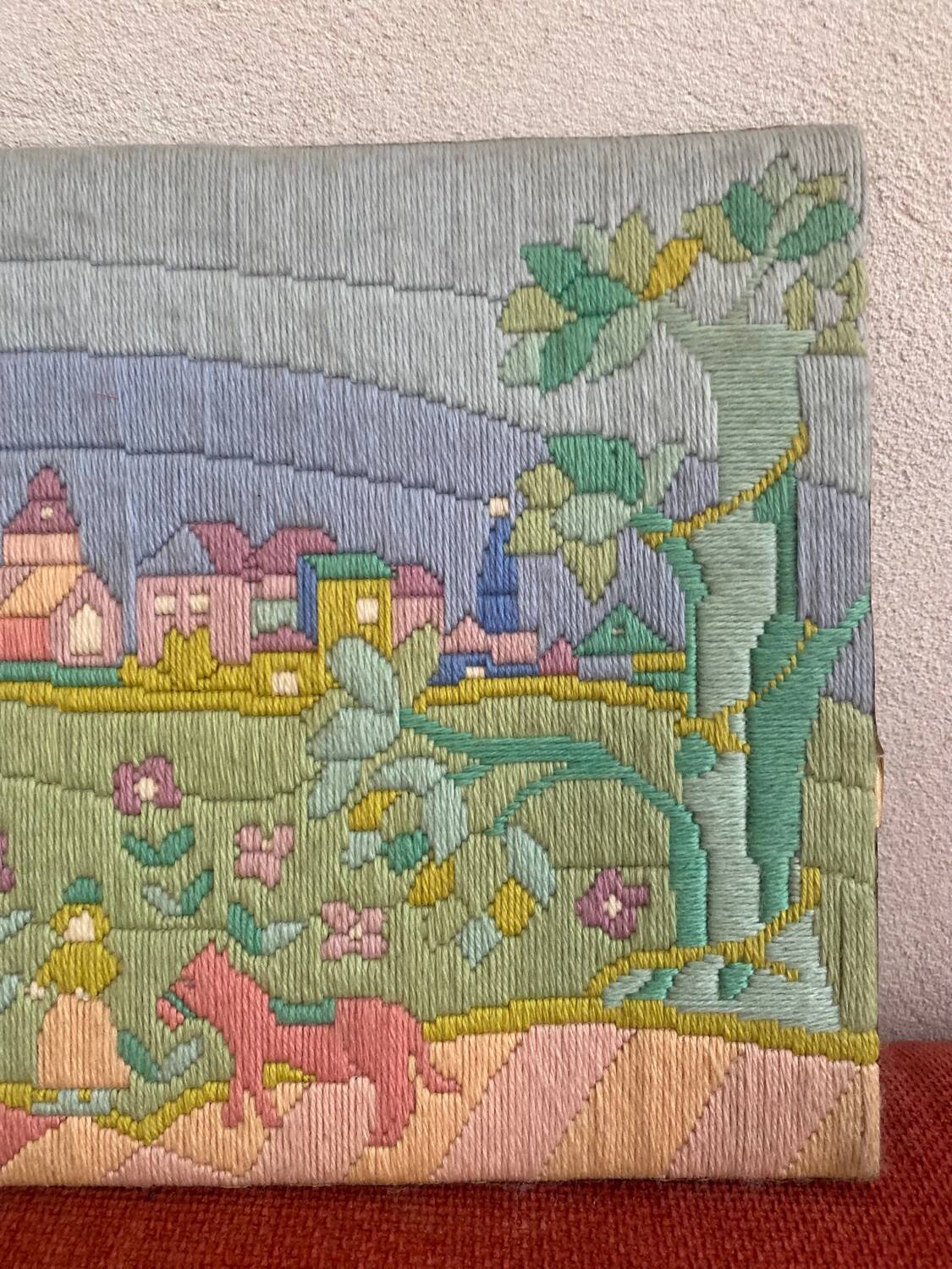 Tapisserie en laine vintage