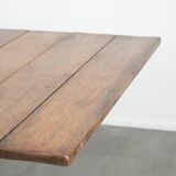 Antique Swiss extendable dining table made of oak from the mid-19th century
