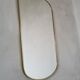 Miroir bord doré, forme libre vintage 1970