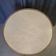 Mahogany and marble bouillotte table