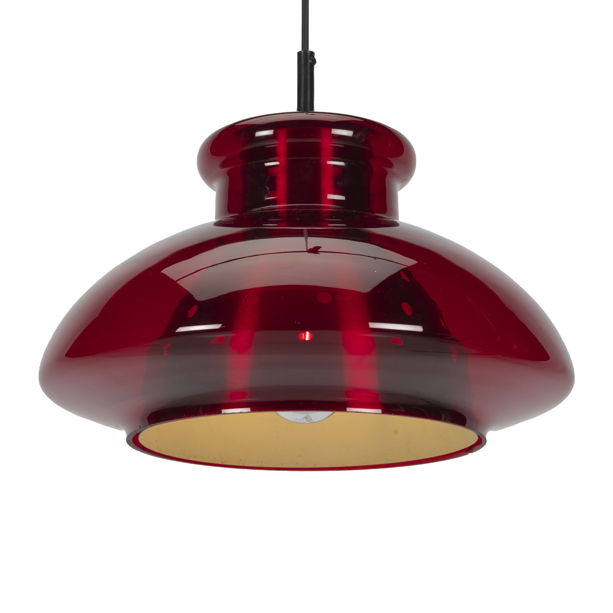 Red Glass Doria Lights Pendant Lamp