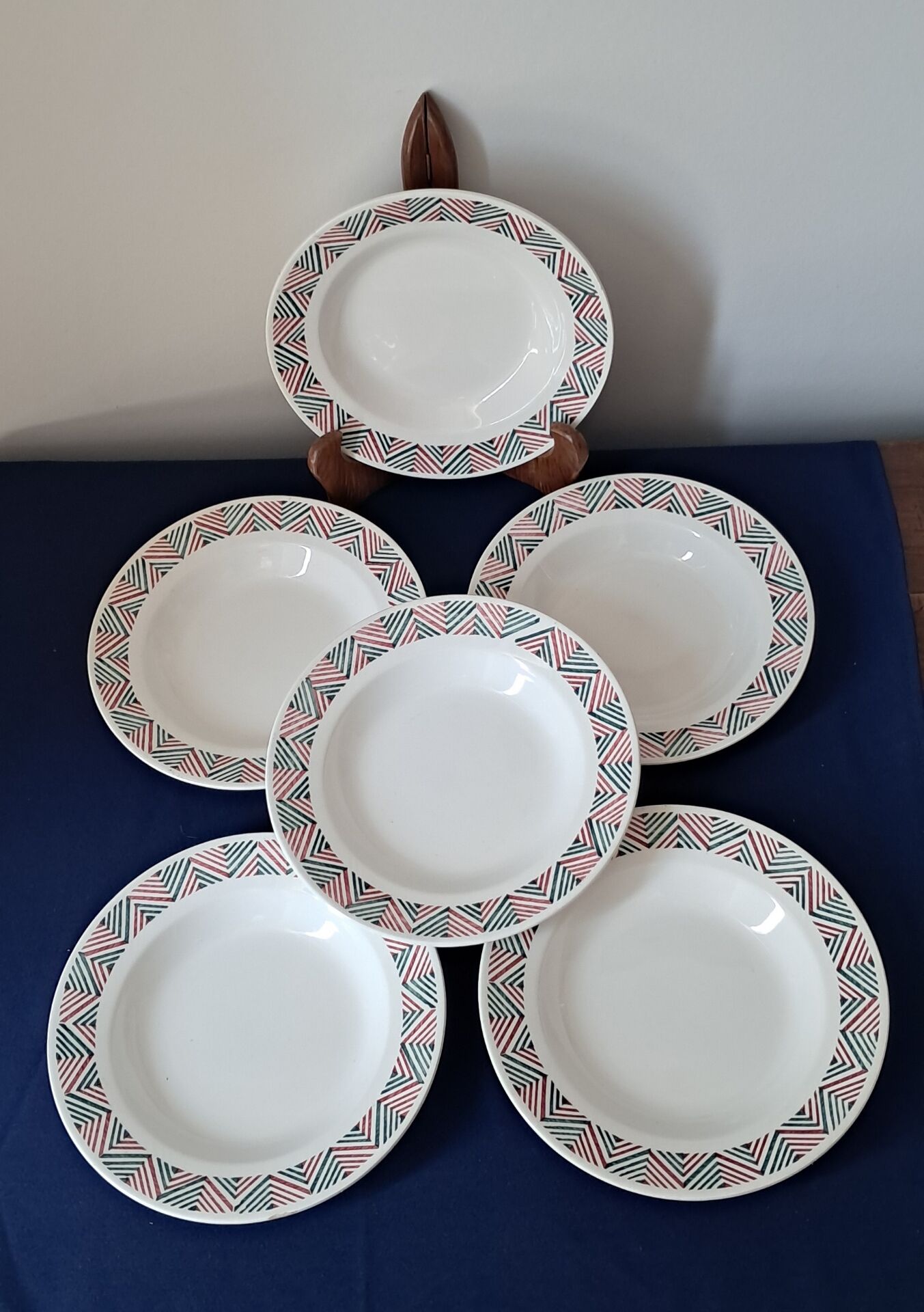 6 assiettes creuses modèle Adèle de Digoin Sarreguemines