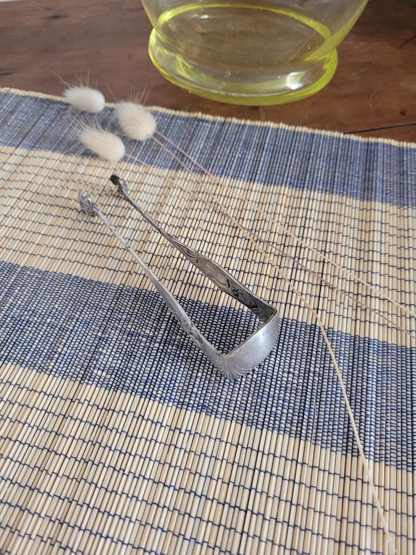 Silver sugar tongs Art Nouveau