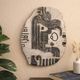 Ceramic wall plaque signed unique piece, pre-Columbian art.