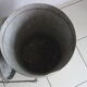 Old vintage garden zinc trash can