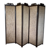 Large antique screen (late 19th/early 20th century). 5 panels.