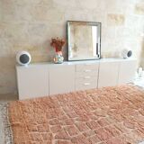 Large Berber rug Beni Ouarain ochre mottled wool