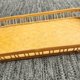 Wicker and banana leaf platter
