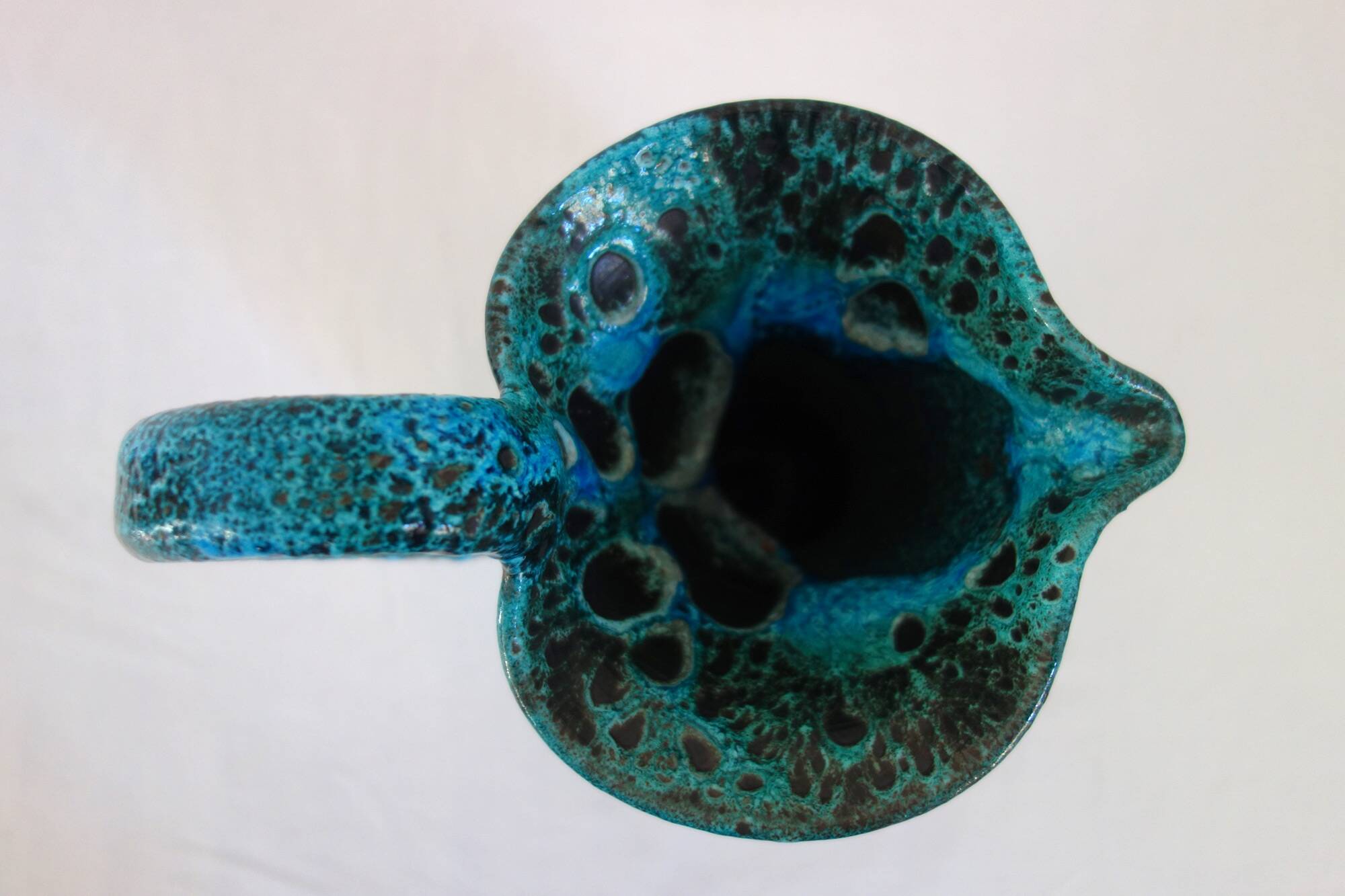 Fat lava vase by Charles Cart in turquoise blue 1960