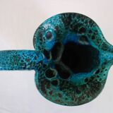 Vase fat lava  de charles cart en bleu turquoise 1960