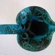 Fat lava vase by Charles Cart in turquoise blue 1960