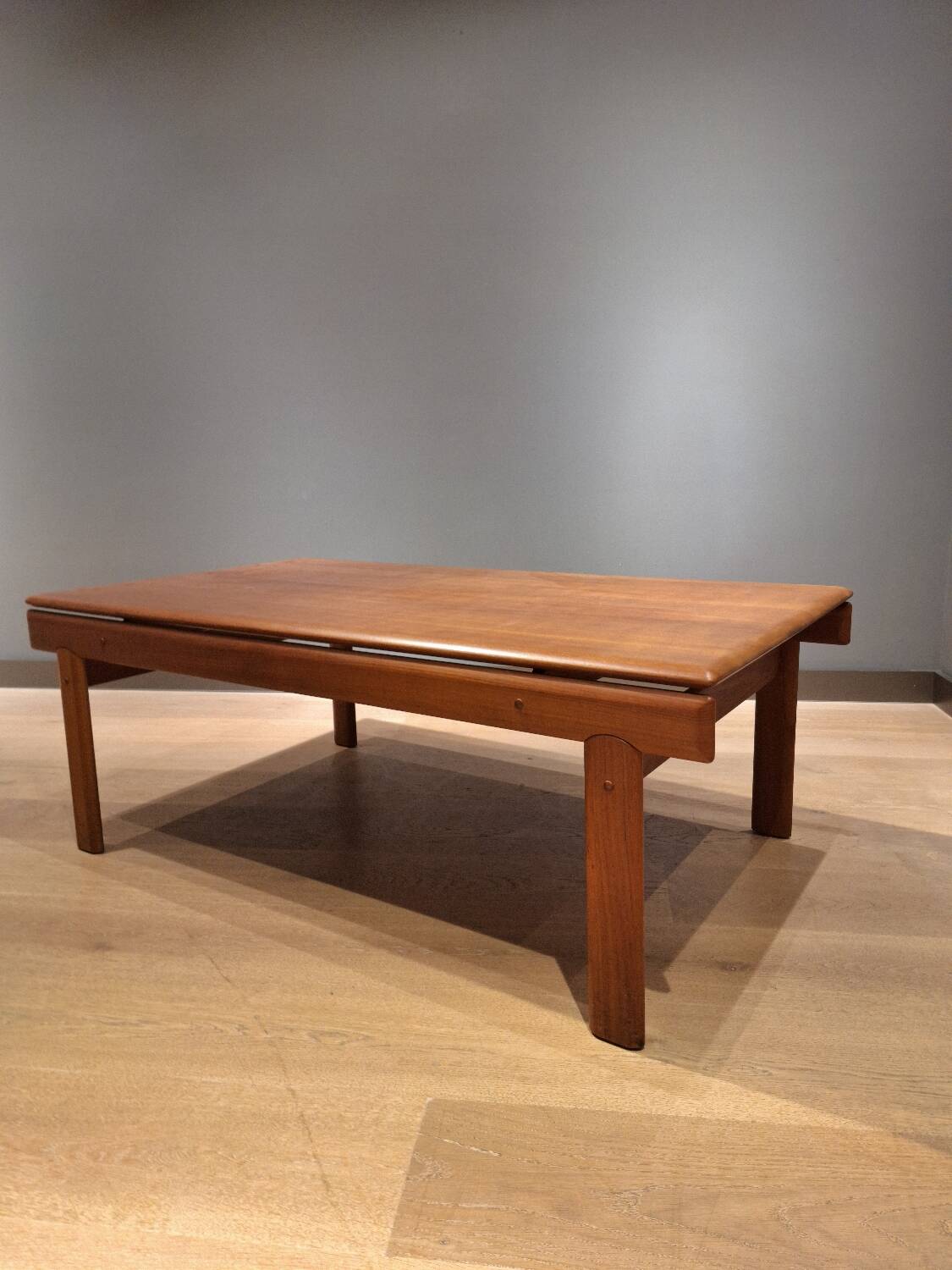 Vintage teak coffee table designed by H.W. Klein for Bramin, 1960s.