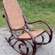 Rocking chair bois et canage