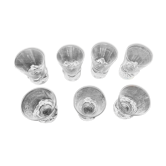 7 crystal glasses Daum "Torcy", liqueur or Porto, 1950