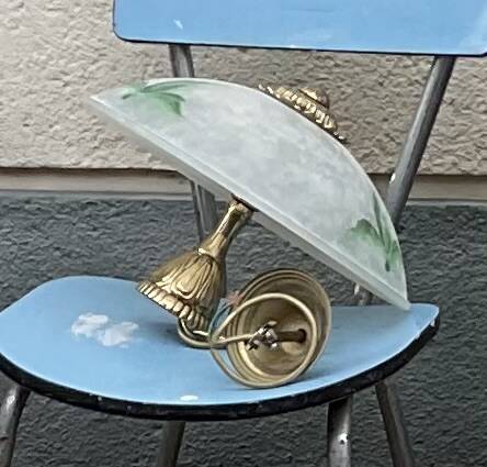 Vintage bronze opaline lamp, very good condition