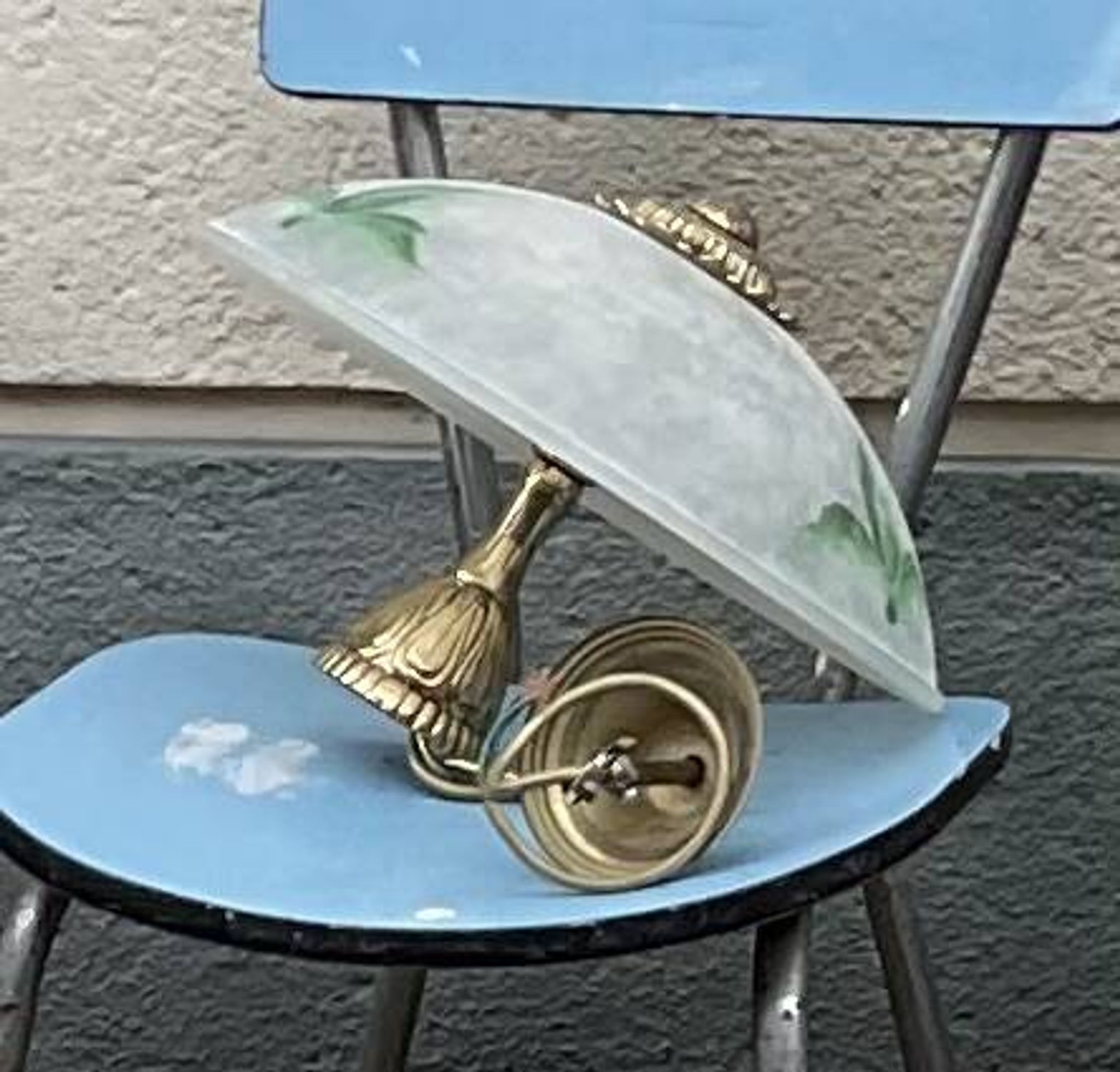 Lampe opaline bronze vintage TBE