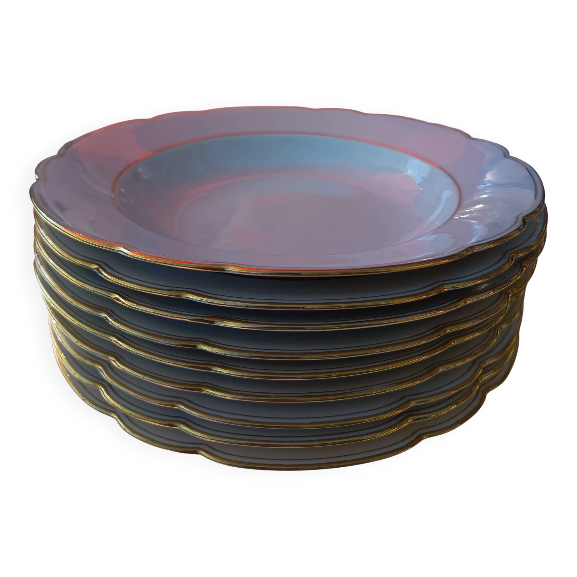 Lot de 9 assiettes creuses
