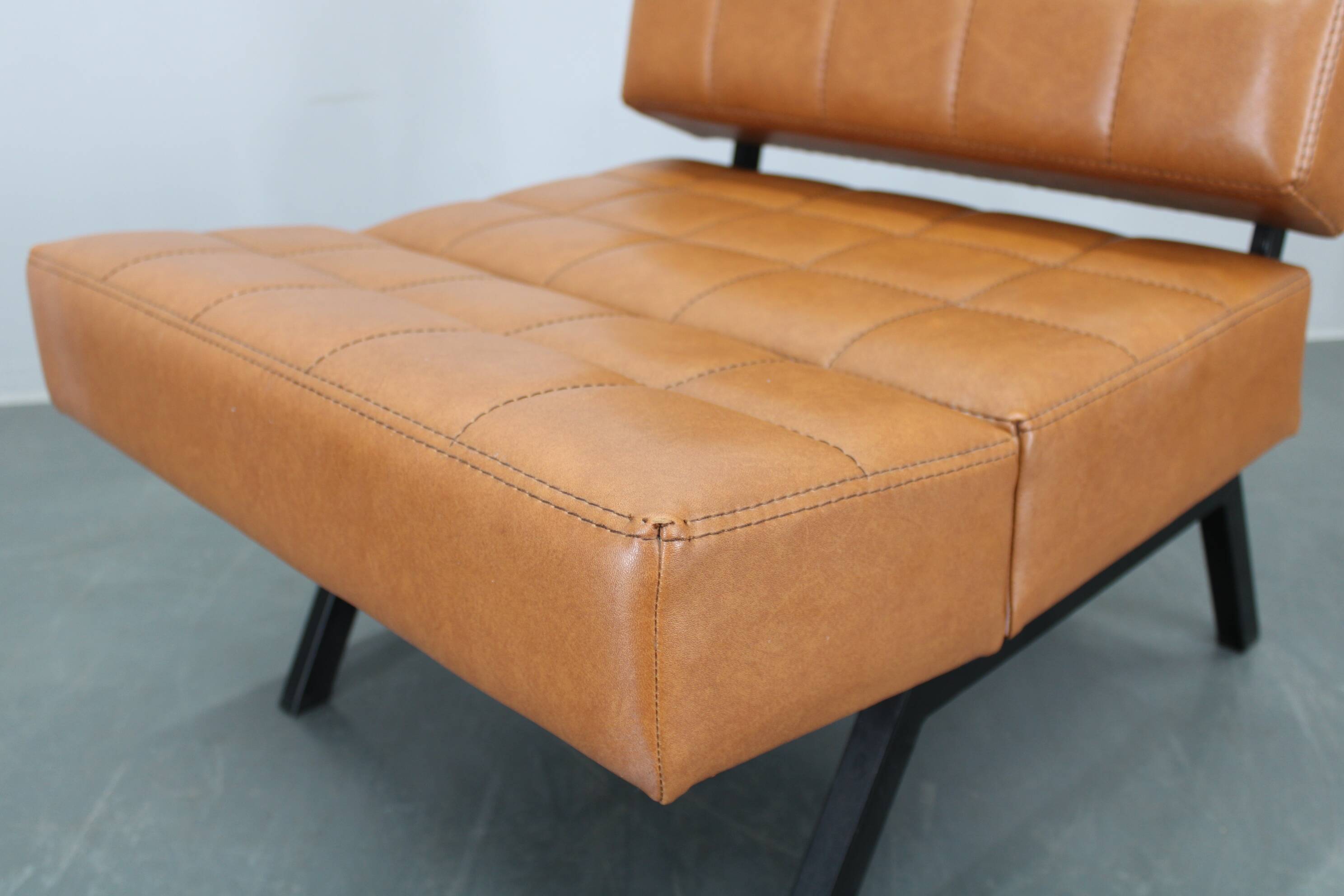 1970s Brevetti IPE Set Of Three RARE Convertible Lounge Chairs, Italy