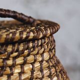 Vintage braided rope basket