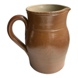 brown stoneware pitcher Digoin Sarreguemines vintage