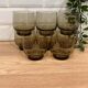 8 Luminarc smoked glass water glasses
