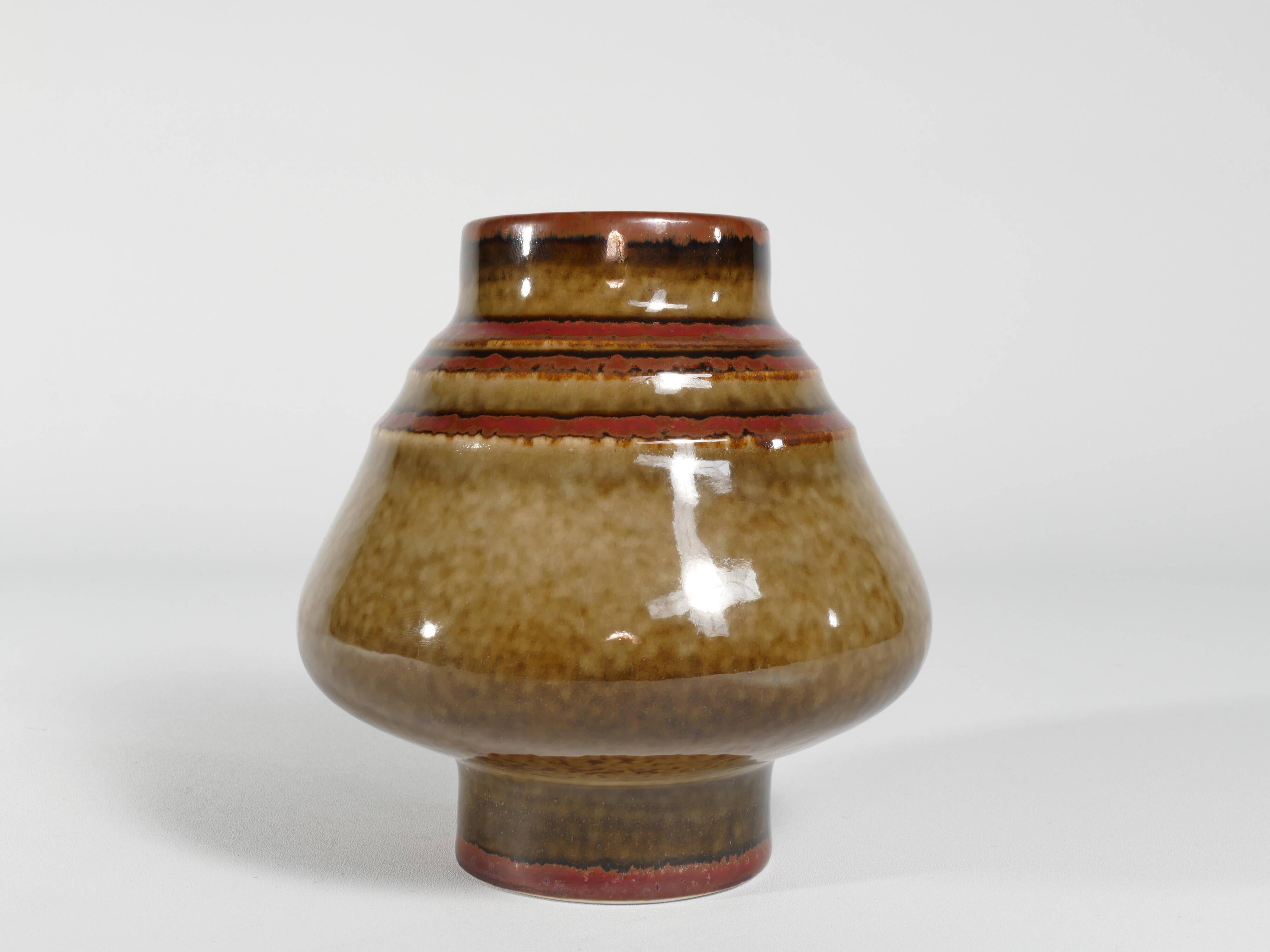 Mid-Century Modern Stoneware Bamboo Vase, by Olle Alberius for Rörstrand, Sweden